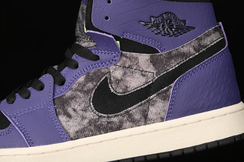 All categories Air Jordan Jordan series basketball shoes Air Jordan 1 High Air Jordan 1 Zoom CMFT "Bayou Boys" AJ1 Joe 1 "No. 1 Zion" water-dyed crocodile purple DC2133-500